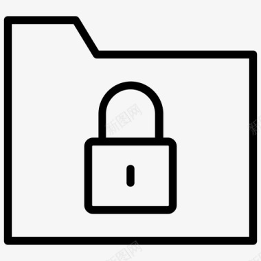 锁定文件夹驱动器保护文件安全图标图标