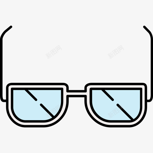 办公和商务眼镜9彩色128px图标svg_新图网 https://ixintu.com 办公和商务眼镜9 彩色128px