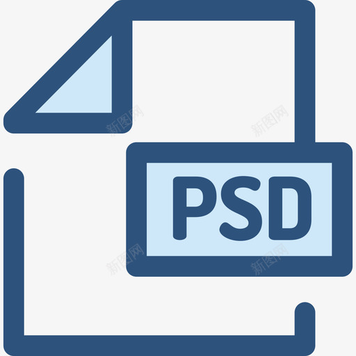 Psd文件和文件夹8蓝色图标svg_新图网 https://ixintu.com Psd 文件和文件夹8 蓝色