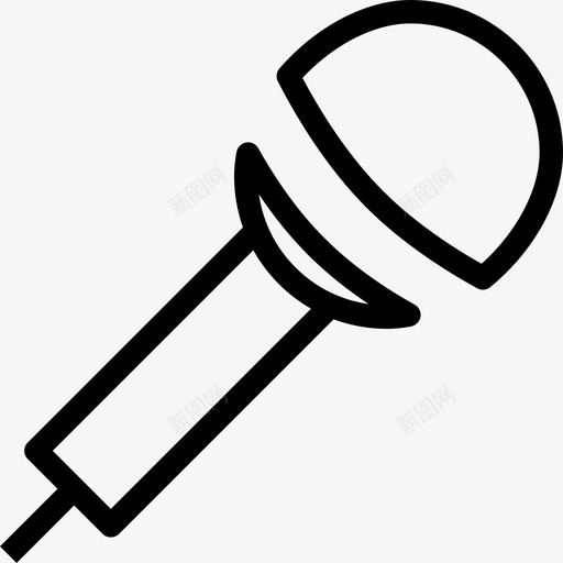 麦克风音乐声音线性图标svg_新图网 https://ixintu.com 线性 音乐声音 麦克风