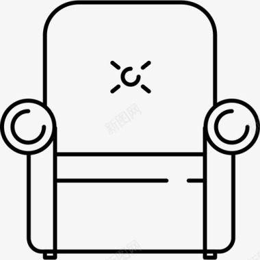 扶手椅家具8128px线图标图标