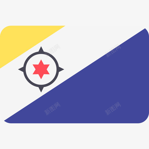 博内尔国际国旗6圆形矩形图标svg_新图网 https://ixintu.com 博内尔 国际国旗6 圆形矩形