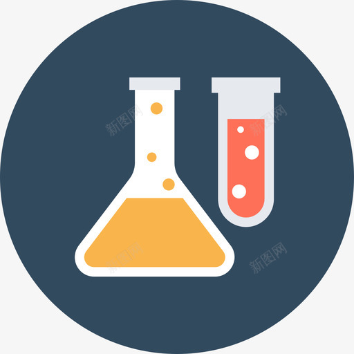 烧瓶教育18圆形图标svg_新图网 https://ixintu.com 圆形 教育18 烧瓶