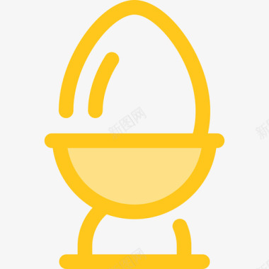 煎蛋食物和餐厅7黄色图标图标