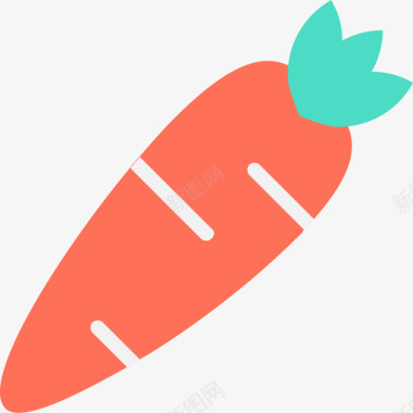 胡萝卜食物17扁平图标图标