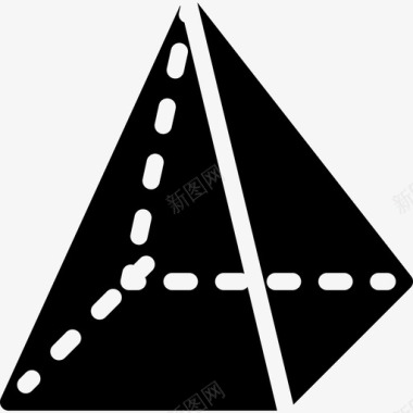 金字塔形状5填充图标图标