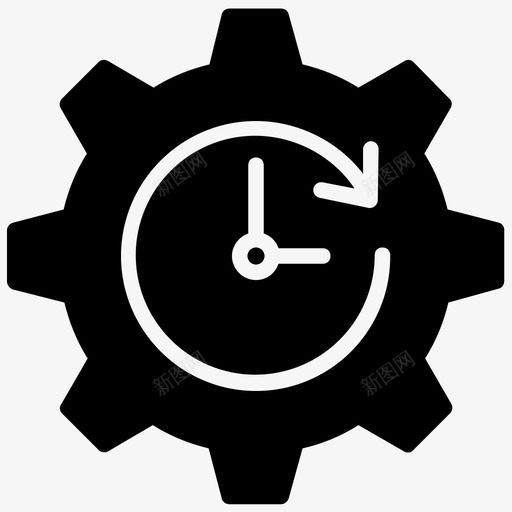 时间管理绩效效率时间效率图标svg_新图网 https://ixintu.com 时间效率 时间管理 组织时间 绩效效率 营销策略字形图标