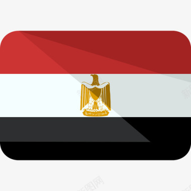 埃及国旗2平坦图标图标