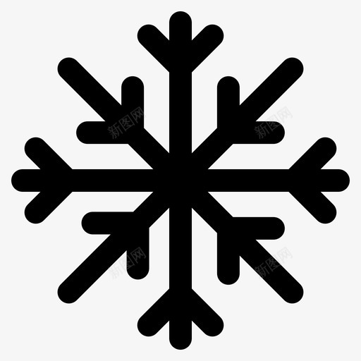 雪花冷冰图标svg_新图网 https://ixintu.com 冬季 冬季图标集 冰 冷 装饰品 雪花