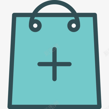 购物袋营销3线性颜色图标图标