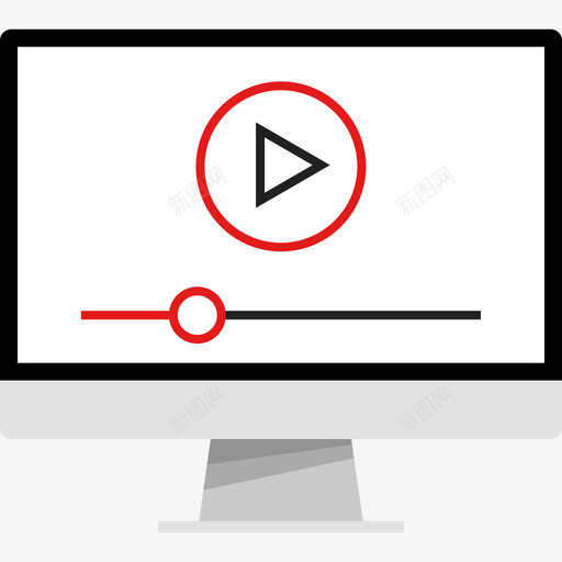 播放视频分析平面图标svg_新图网 https://ixintu.com 平面 播放 视频分析