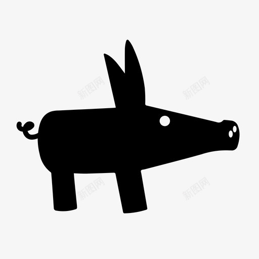 猪抽象孩子图标svg_新图网 https://ixintu.com 孩子 抽象 木头 猪 玩具