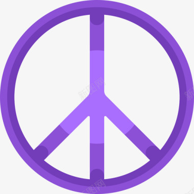 和平主义嬉皮士3平淡图标图标