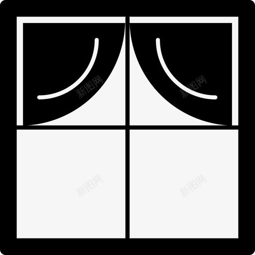 窗户家具4实心图标svg_新图网 https://ixintu.com 实心 家具4 窗户