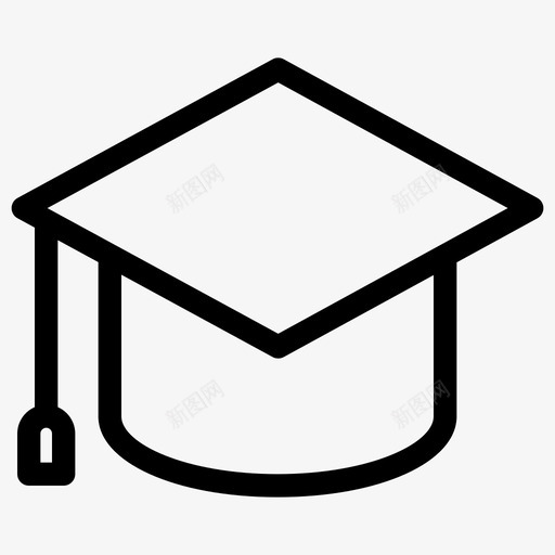 帽子大学毕业图标svg_新图网 https://ixintu.com 大学 学校 学校和教育 帽子 毕业