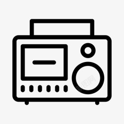 小型收音机收音机录音带盒式磁带图标高清图片