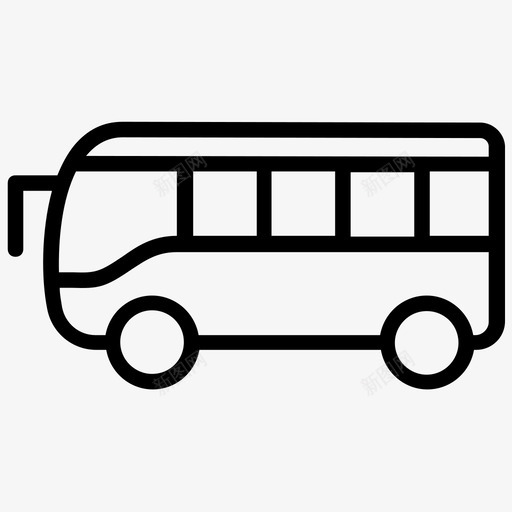 公共汽车长途汽车公共交通图标svg_新图网 https://ixintu.com 公共交通 公共汽车 旅行 车辆 运输线路图标 长途汽车
