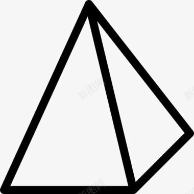 金字塔形状6线形图标图标