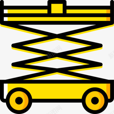 4号黄色升降机图标图标