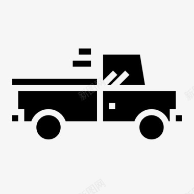 皮卡车运输运输固定装置图标图标