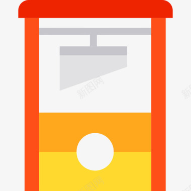 断头台万圣节24扁平图标图标