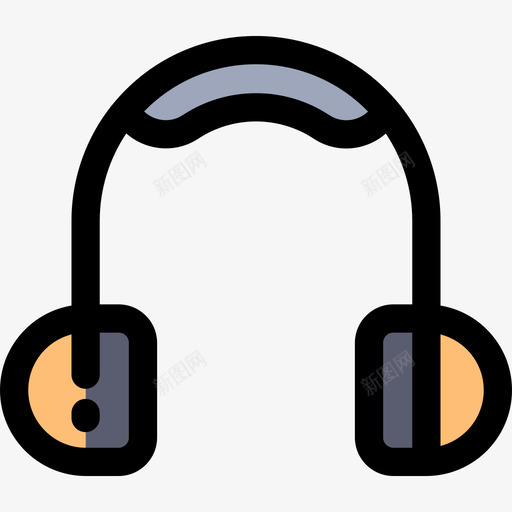 耳机配件7线性颜色图标svg_新图网 https://ixintu.com 线性颜色 耳机 配件7
