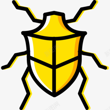 甲虫昆虫4黄色图标图标