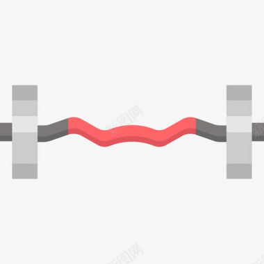 哑铃健身房2扁平图标图标