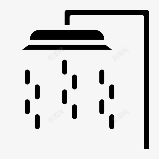 淋浴洗澡家用图标svg_新图网 https://ixintu.com 器具 家用 水疗 洗澡 淋浴