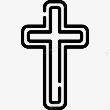 十字架复活节12直纹图标图标