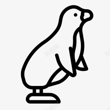 企鹅动物生命图标图标