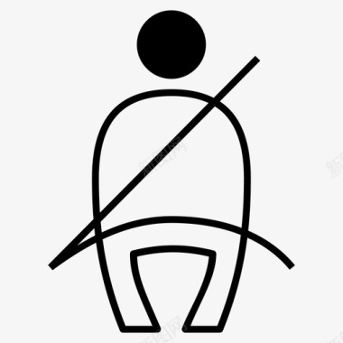安全带汽车座椅图标图标