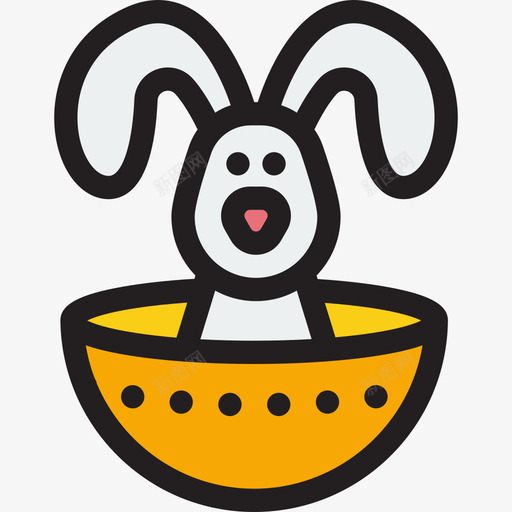 复活节兔子假日线性颜色图标svg_新图网 https://ixintu.com 假日 复活节兔子 线性颜色