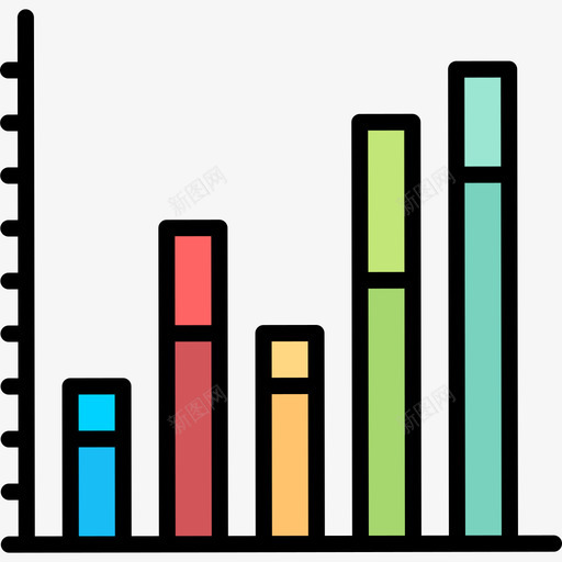 条形图管理9线颜色图标svg_新图网 https://ixintu.com 条形图 管理9 线颜色