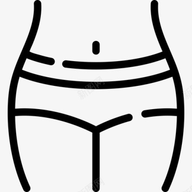 内裤美女8直线型图标图标