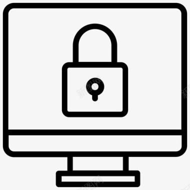 计算机安全计算机密码锁定的计算机图标图标
