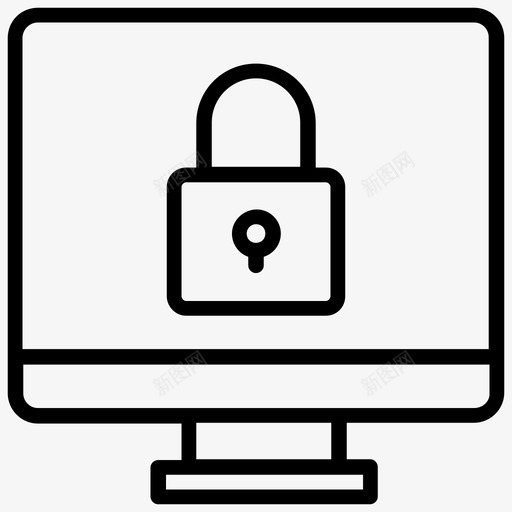 计算机安全计算机密码锁定的计算机图标svg_新图网 https://ixintu.com internet安全线图标 专用计算机 安全计算机 计算机安全 计算机密码 锁定的计算机