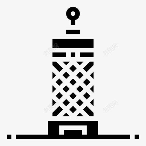 开罗塔建筑埃及图标svg_新图网 https://ixintu.com 地标 埃及 埃及符号铭文 建筑 开罗塔