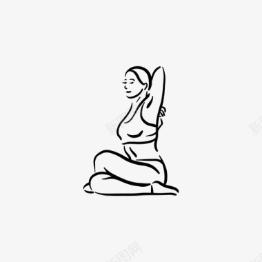 戈穆哈萨纳瑜伽姿势菲恩斯图标图标