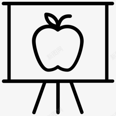 艺术苹果画艺术家图标图标