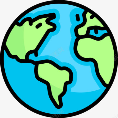 地球生态学17线性颜色图标图标