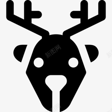 鹿动物24填充物图标图标