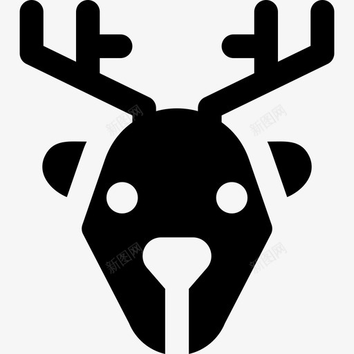 鹿动物24填充物图标svg_新图网 https://ixintu.com 动物24 填充物 鹿