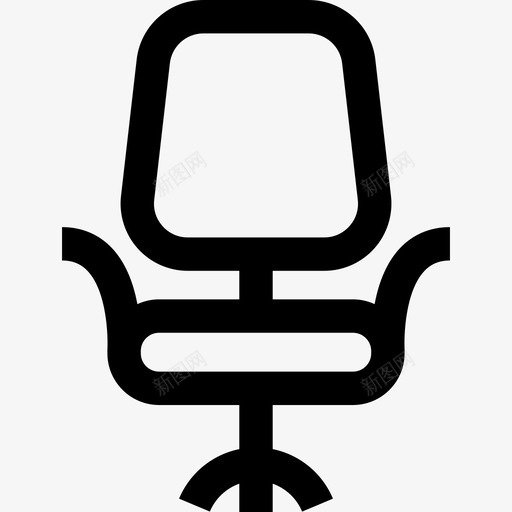 办公椅家具14直线型图标svg_新图网 https://ixintu.com 办公椅 家具14 直线型