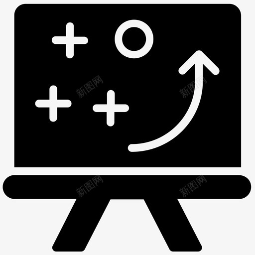 教学黑板策略图标svg_新图网 https://ixintu.com 教学 数学解 爱好和兴趣字形图标 策略 黑板