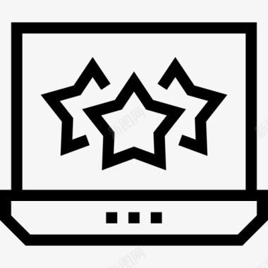 笔记本电脑网页开发2线性图标图标