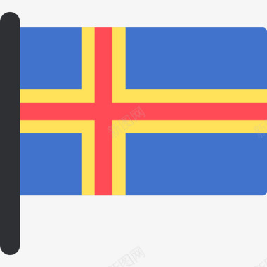 阿兰群岛国际旗帜5桅杆图标图标