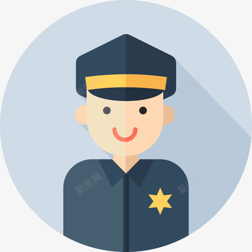 警察职业和工作4平图标svg_新图网 https://ixintu.com 平 职业和工作4 警察