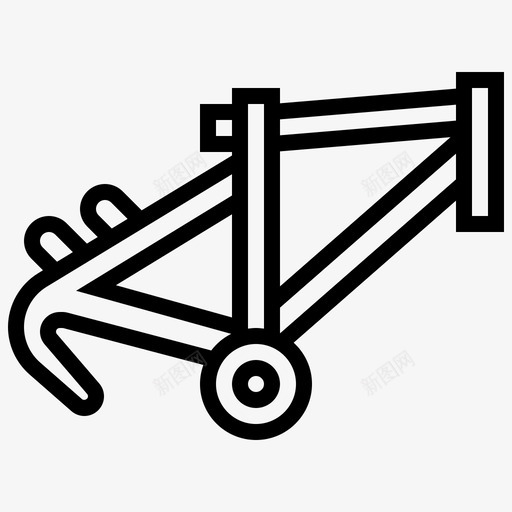 自行车车架车架零件图标svg_新图网 https://ixintu.com 主要零件 自行车车架 自行车零件线 车架 零件