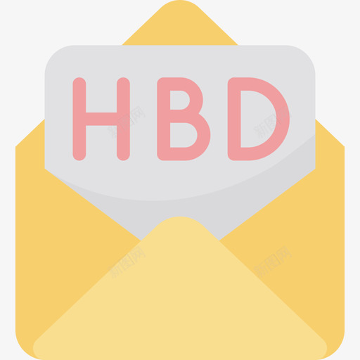 生日卡平装图标svg_新图网 https://ixintu.com 平装 生日卡